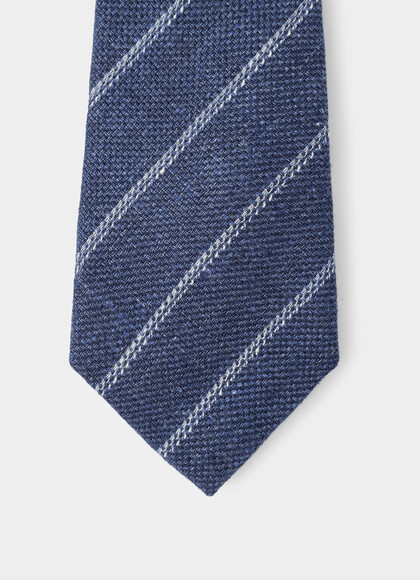Basket Weave Linen-Wool Tie