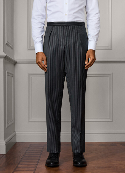 Pleated Stripe Morning Trousers