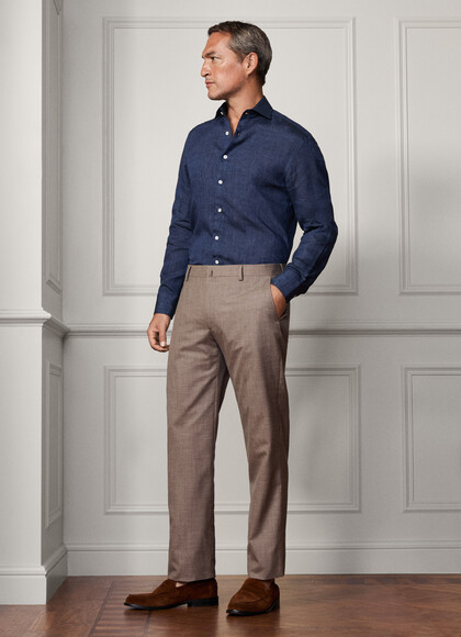 Classic Fit Sanderson Linen Trouser