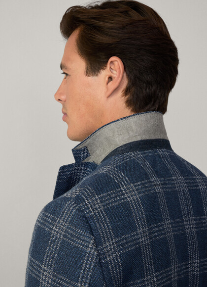 Cotton-Linen Delave Check Blazer