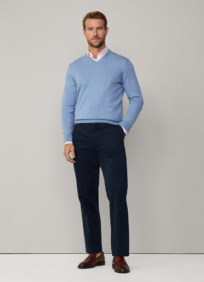 Cotton-Cashmere V-Neck Jumper