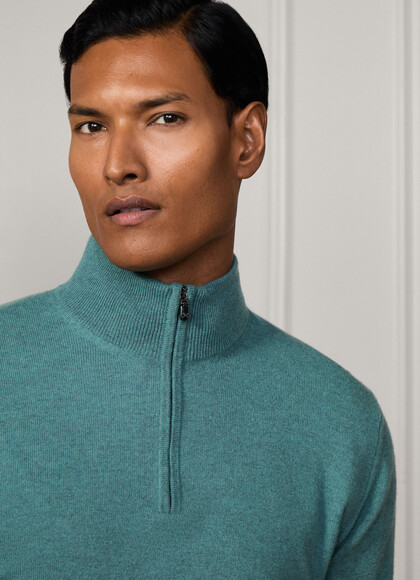 Pure Cashmere Quarter Zip Jumper
