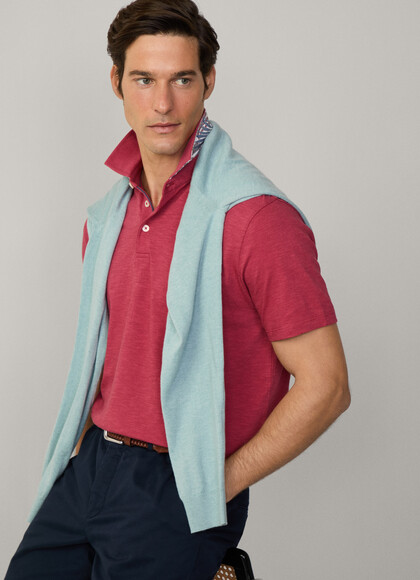 Classic Fit Short Sleeve Swim Trim Polo