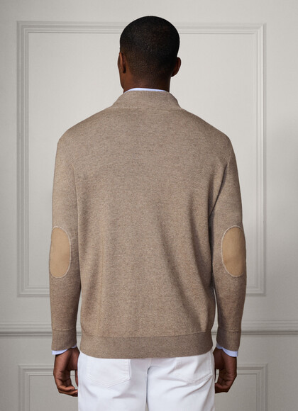 Cotton-Cashmere Full Zip Cardigan