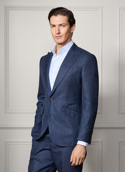 Wool-Linen Melange Twill Suit