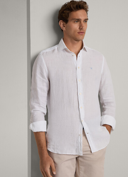 Tailored Fit Linen Kent Shirt
