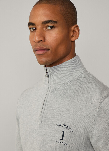Knitted No.1 Quarter Zip Jumper