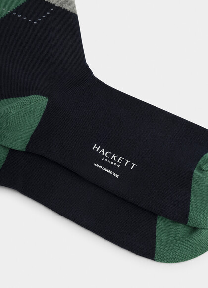 Combed Cotton Argyle Sock
