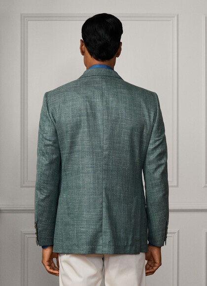 Wool-Silk-Linen Hopsack Blazer