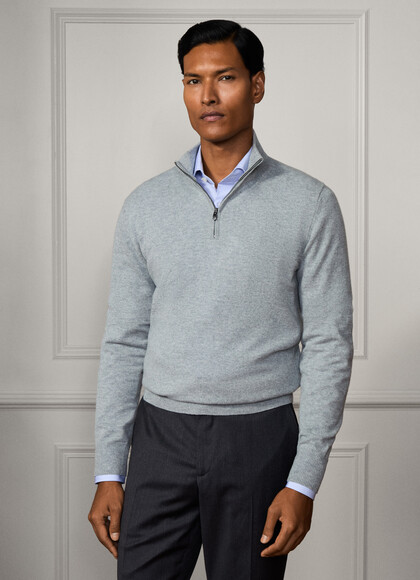 Pure Cashmere Quarter Zip Jumper