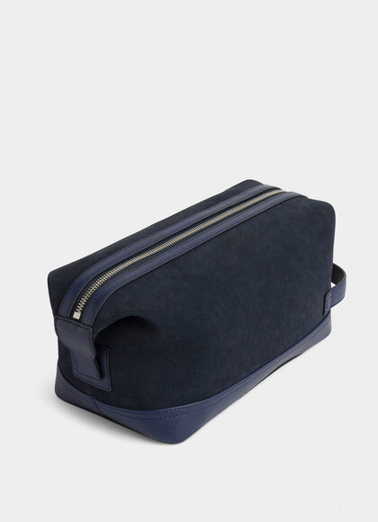 Suede Panel Washbag
