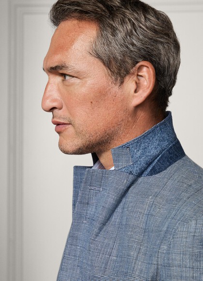 Wool-Linen Prince Of Wales Suit