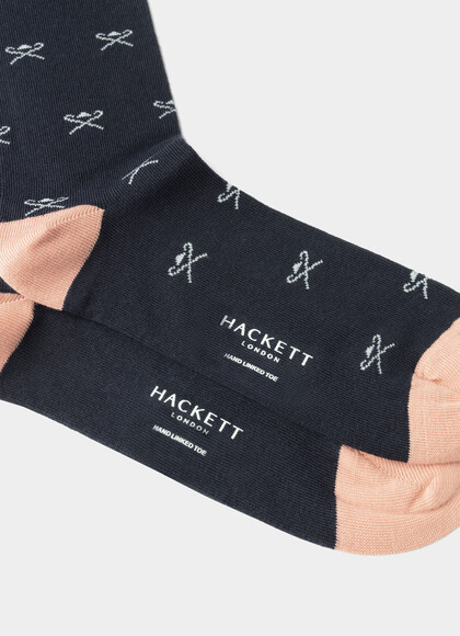 Two Pack Combed Cotton Icon Socks