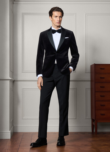Peak Lapel Velvet Jacket