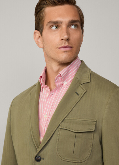 Garment Dyed Herringbone Blazer