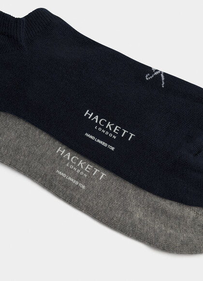 Two Pack Combed Cotton Trainer Socks