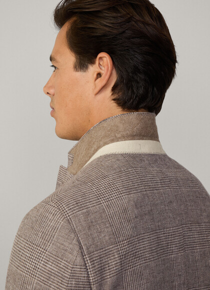 Cotton-Linen Glen check Blazer
