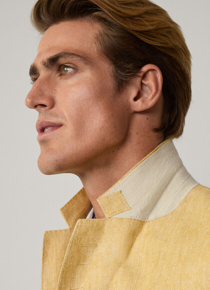 Linen Delave Hopsack Blazer