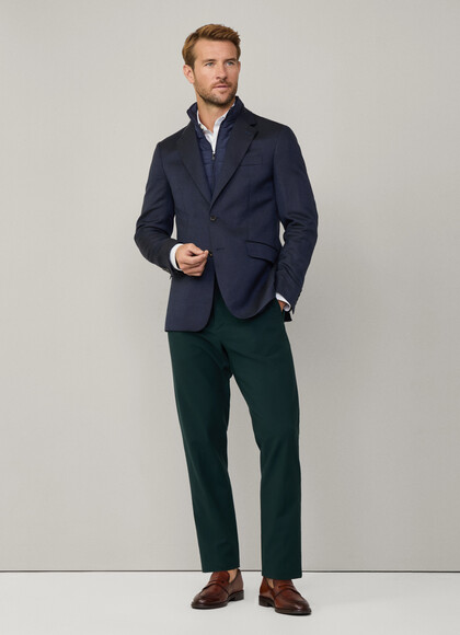 Wool Hopsack Blazer With Detachable Bib