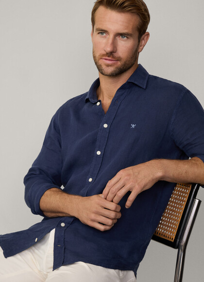 Tailored Fit Linen Kent Shirt
