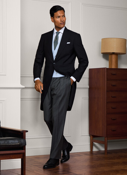 Pleated Stripe Morning Trousers