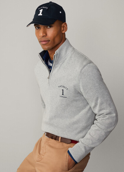 Knitted No.1 Quarter Zip Jumper